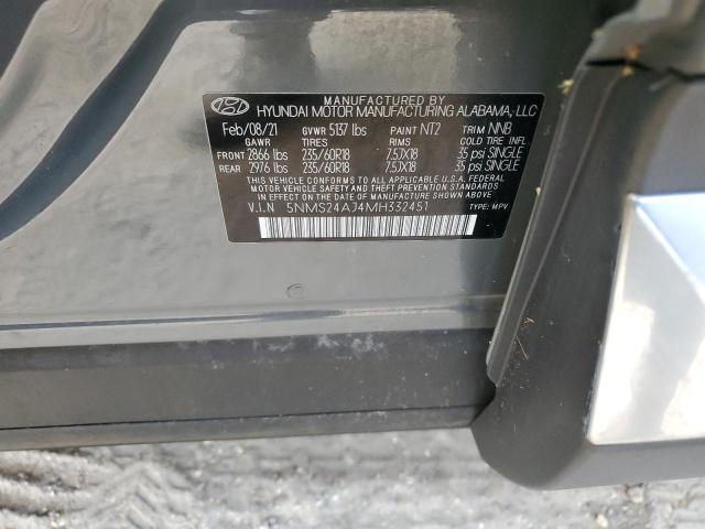 2021 HYUNDAI SANTA FE S - 5NMS24AJ4MH332451
