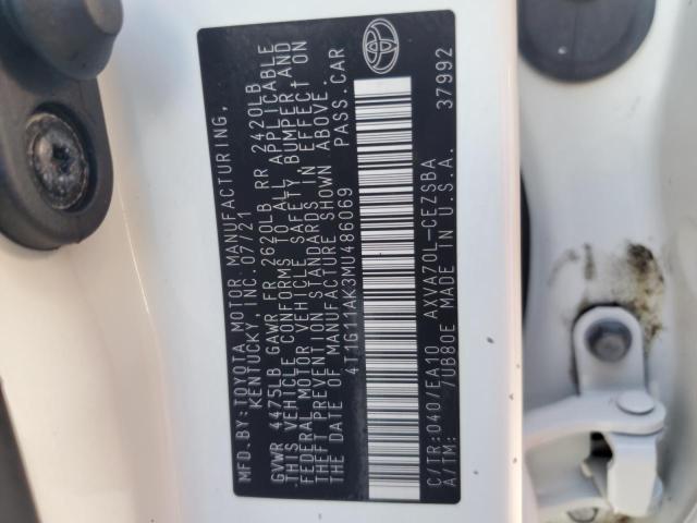 2021 TOYOTA CAMRY SE - 4T1G11AK3MU486069