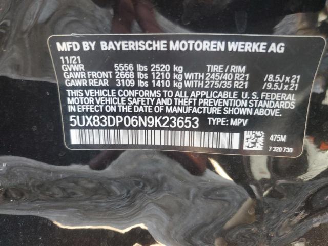 2022 BMW X3 M40I 5UX83DP06N9K23653