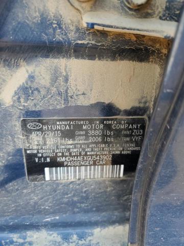 2016 HYUNDAI ELANTRA SE - KMHDH4AEXGU543902