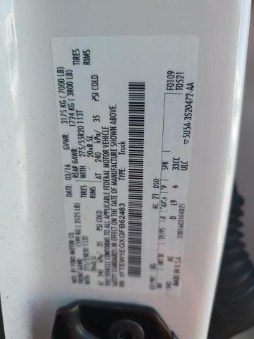 2016 FORD F150 SUPER - 1FTEW1EGXGFB62483