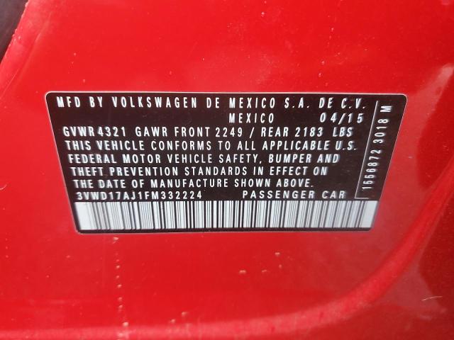 2015 VOLKSWAGEN JETTA SE - 3VWD17AJ1FM332224