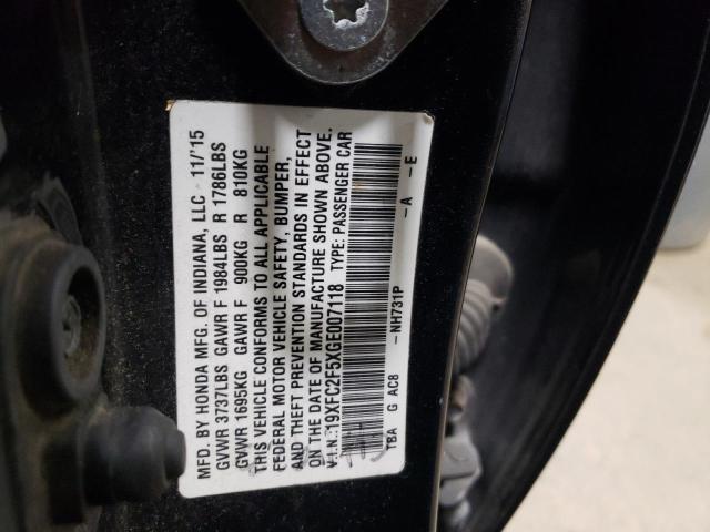 2016 HONDA CIVIC LX - 19XFC2F5XGE007118