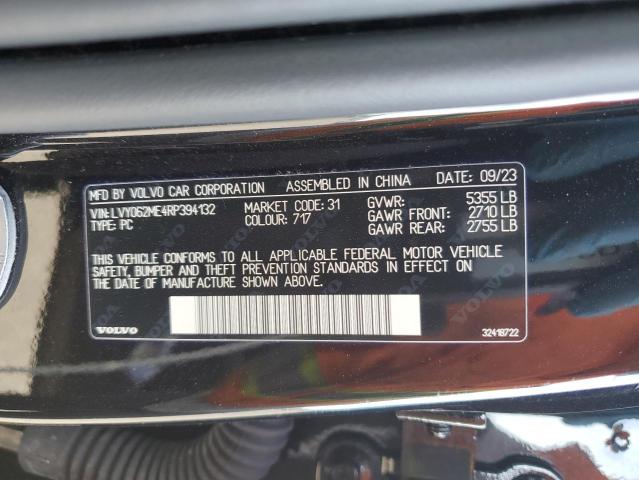 2024 VOLVO S90 PLUS LVY062ME4RP394132