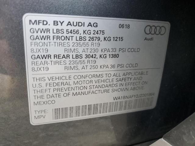 2018 AUDI Q5 PREMIUM - WA1BNAFY2J2201864