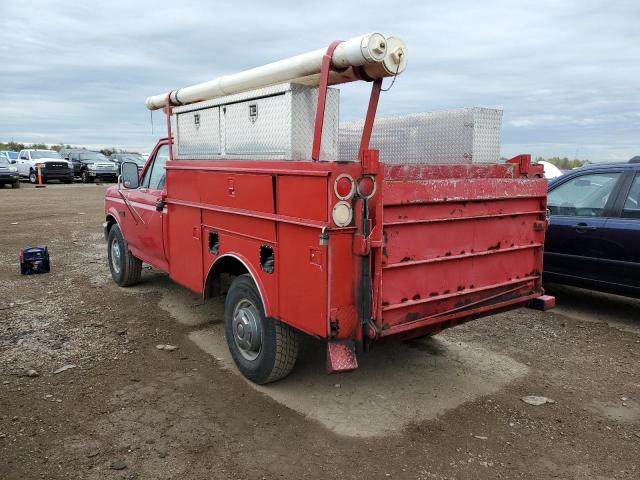 FORD F350 1995 red chassis gas 2FDHF37H6SCA25040 photo #3