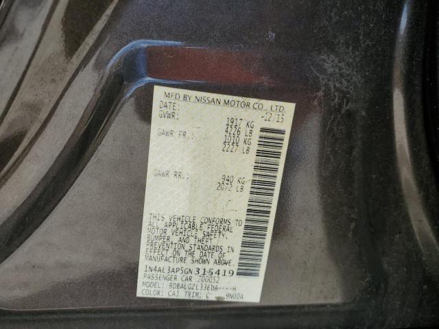 2016 NISSAN ALTIMA 2.5 - 1N4AL3AP5GN315419