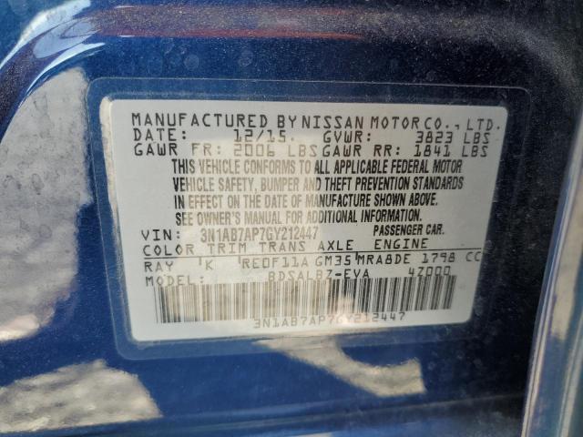 2016 NISSAN SENTRA S - 3N1AB7AP7GY212447