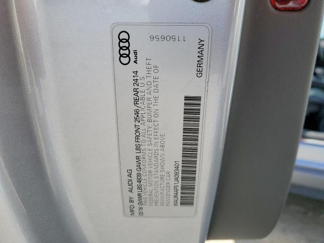 2018 AUDI S5 PRESTIG WAUR4AF51JA093401