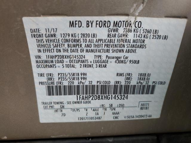 2017 FORD TAURUS SE - 1FAHP2D8XHG145324