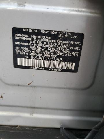 2015 SUBARU FORESTER 2 - JF2SJABC7FH572925