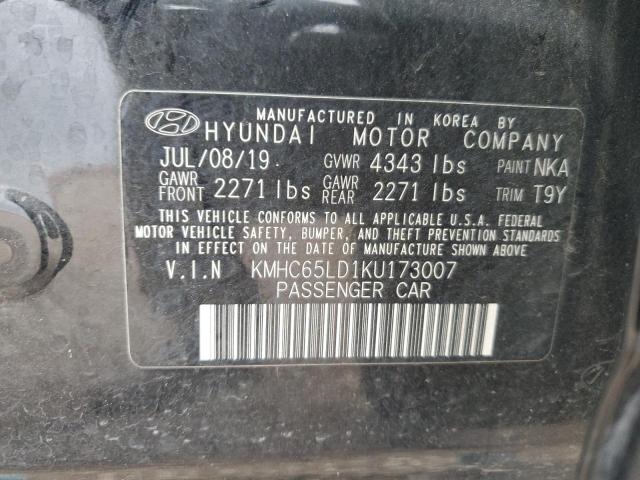 2019 HYUNDAI IONIQ - KMHC65LD1KU173007