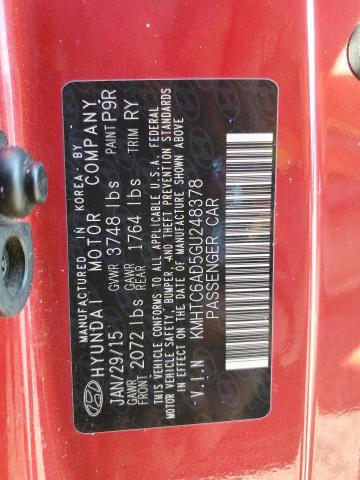 2016 HYUNDAI VELOSTER - KMHTC6AD5GU248378