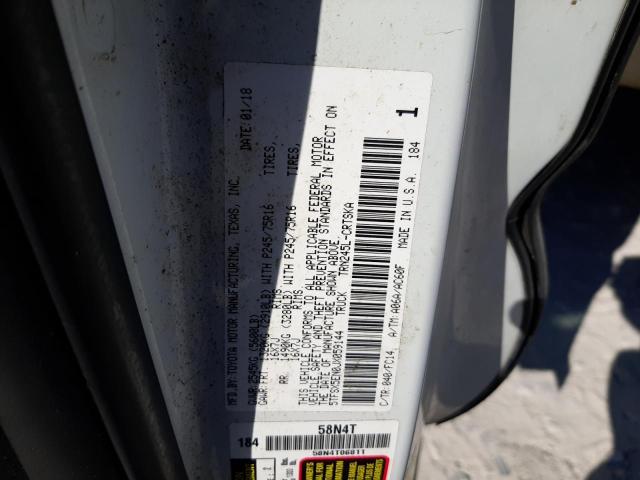 2018 TOYOTA TACOMA ACC - 5TFSX5EN0JX059144