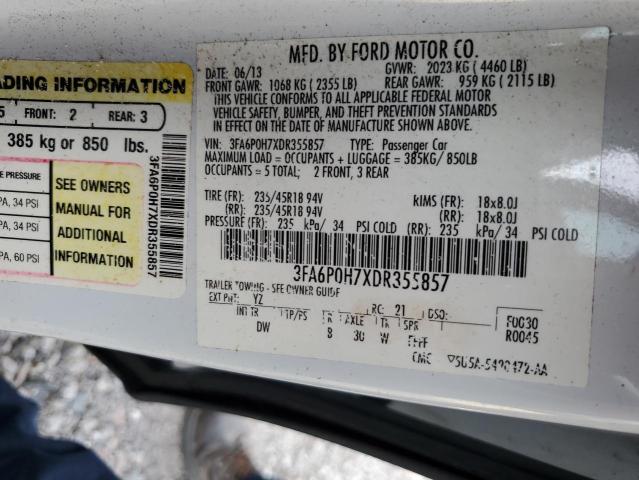 VIN 3FA6P0H7XDR355857 2013 Ford Fusion, SE no.13