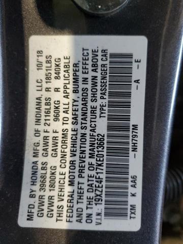 2019 HONDA INSIGHT LX 19XZE4F17KE013662