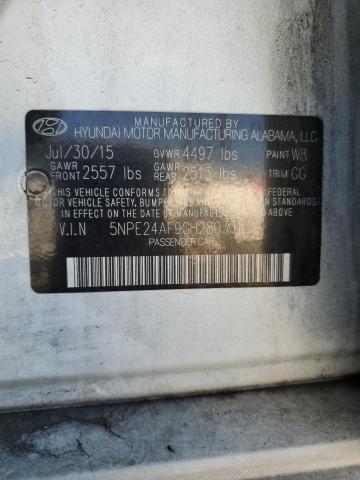 VIN 5NPE24AF9GH280301 2016 Hyundai Sonata, SE no.12