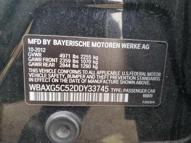 VIN WBAXG5C52DDY33745 2013 BMW 5 Series, 528 I no.12