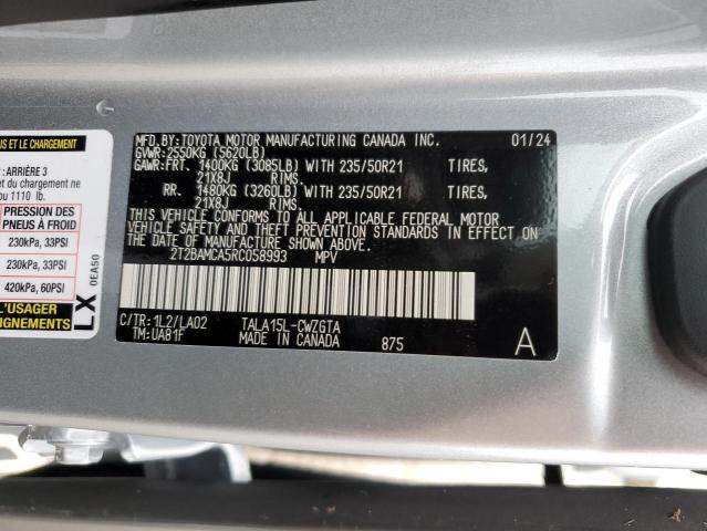 VIN 2T2BAMCA5RC058993 2024 LEXUS RX350 no.14