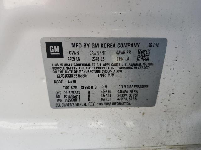 VIN KL4CJGSB0EB756502 2014 Buick Encore no.14