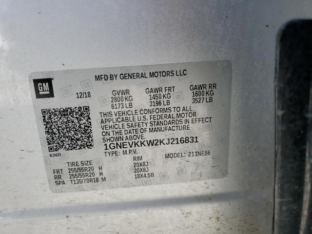 2019 CHEVROLET TRAVERSE P - 1GNEVKKW2KJ216831