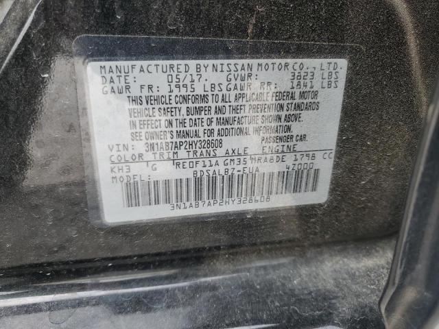 2017 NISSAN SENTRA S 3N1AB7AP2HY328608