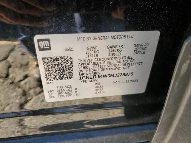 2021 CHEVROLET TRAVERSE R 1GNERJKW3MJ228875