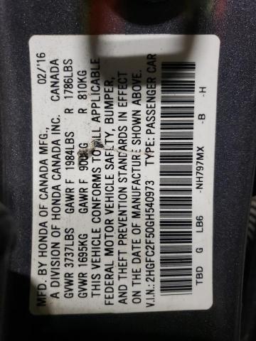 2016 HONDA CIVIC LX - 2HGFC2F50GH540973