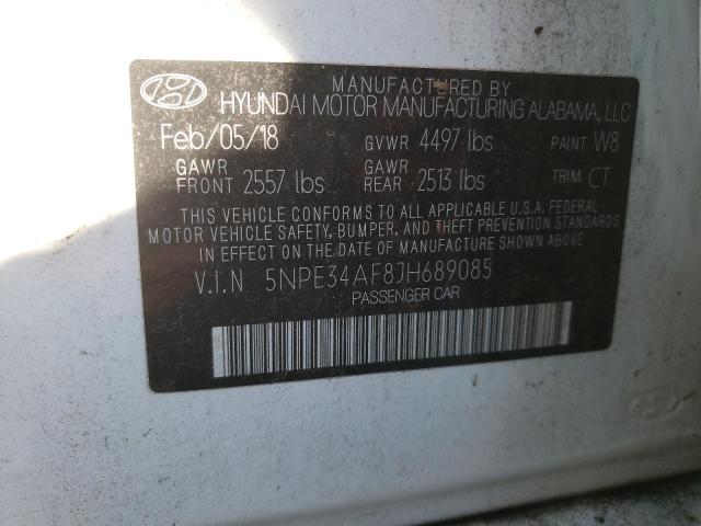 2018 HYUNDAI SONATA SPO - 5NPE34AF8JH689085