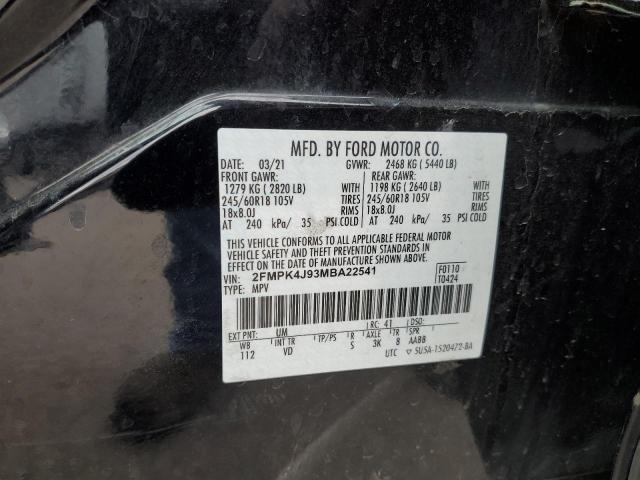 2021 FORD EDGE SEL - 2FMPK4J93MBA22541