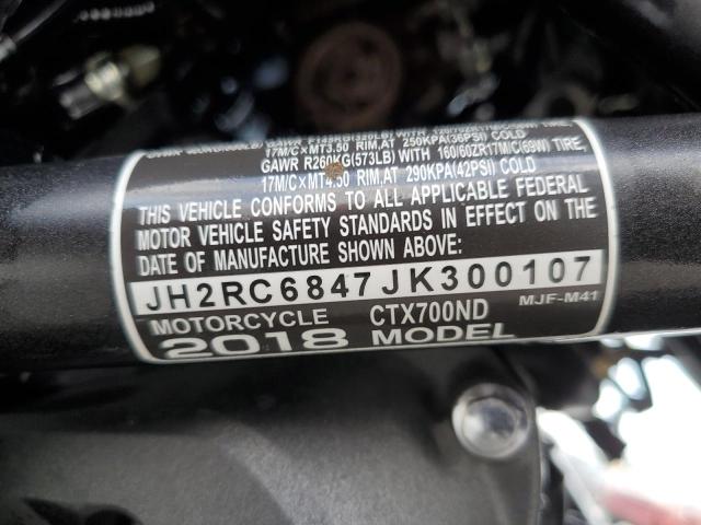 2018 HONDA CTX700 ND JH2RC6847JK300107