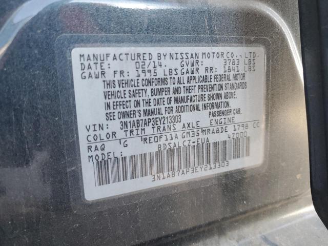 VIN 3N1AB7AP3EY213303 2014 Nissan Sentra, S no.12