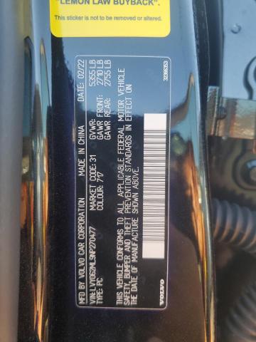 2022 VOLVO S90 B6 INS LVY062ML9NP270477