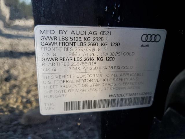 VIN WA1DECF38M1142645 2021 AUDI Q3 no.13