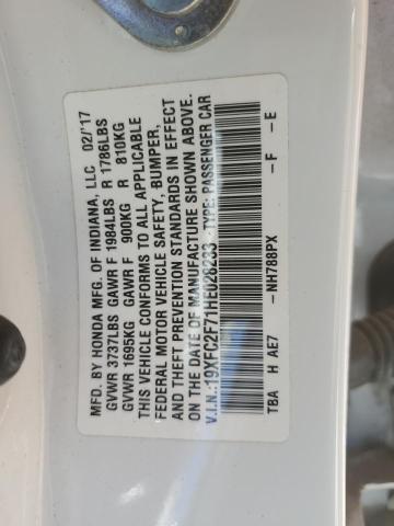 2017 HONDA CIVIC EX - 19XFC2F71HE028233