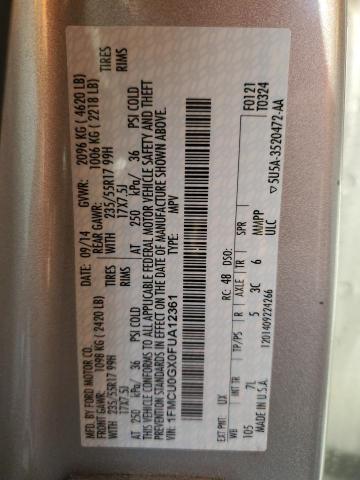 VIN 1FMCU0GX0FUA12361 2015 Ford Escape, SE no.13