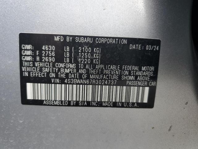 VIN 4S3BWAN67R3024737 2024 Subaru Legacy, Limited no.12