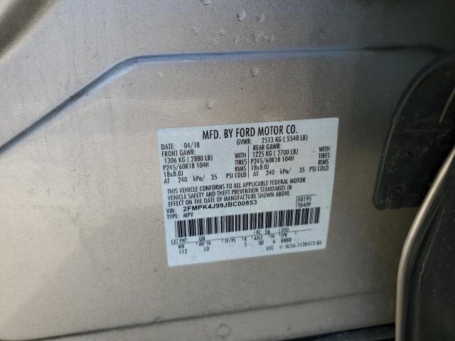 2018 FORD EDGE SEL - 2FMPK4J99JBC00853