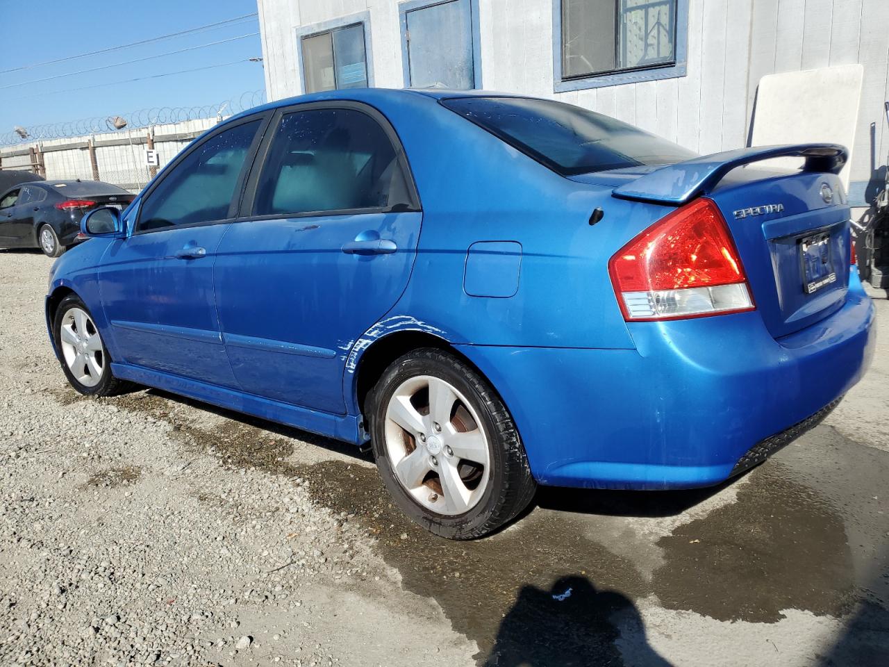 KIA SPECTRA EX 2007 blue sedan 4d gas KNAFE122675000143 photo #3