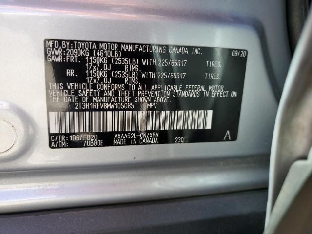 VIN 2T3H1RFV8MW105085 2021 TOYOTA RAV4 no.14