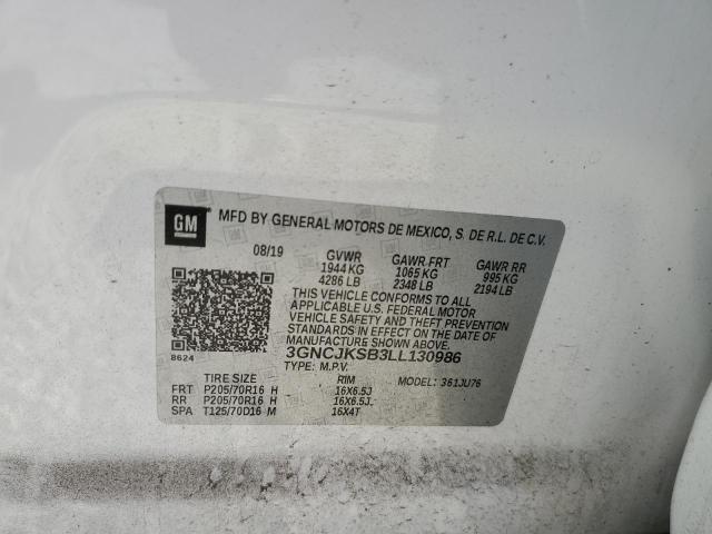 2020 CHEVROLET TRAX LS - 3GNCJKSB3LL130986