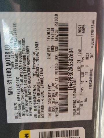 2024 FORD MUSTANG DA 1FA6P8R02R5502604