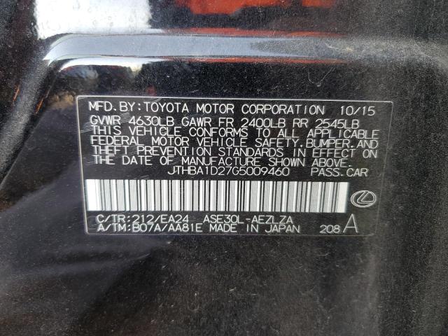 2016 LEXUS IS 200T - JTHBA1D27G5009460