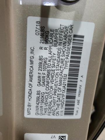 2018 HONDA ACCORD LX - 1HGCV1F1XJA211532