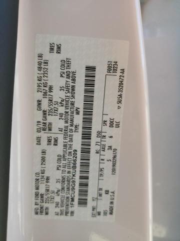 2019 FORD ESCAPE SE - 1FMCU9G97KUB66209