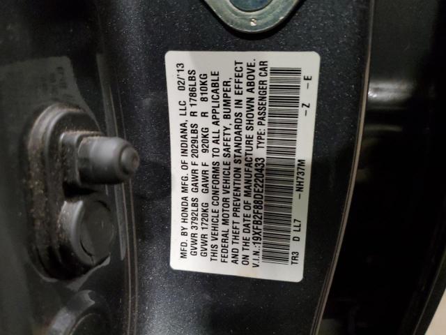 VIN 19XFB2F88DE220433 2013 Honda Civic, EX no.12