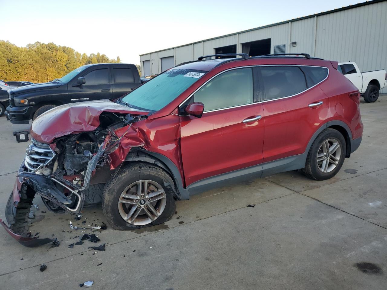 Lot #2938094933 2017 HYUNDAI SANTA FE S