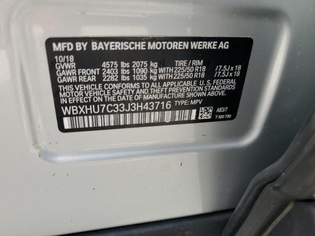 VIN WBXHU7C33J3H43716 2018 BMW X1, Sdrive28I no.14