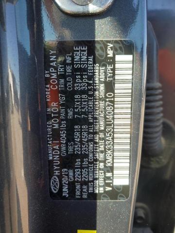 2020 HYUNDAI KONA LIMIT - KM8K33A53LU408710