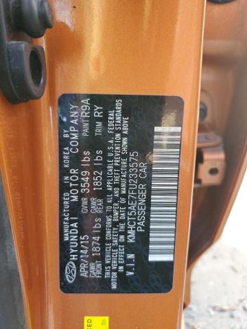 2015 HYUNDAI ACCENT GS KMHCT5AE7FU233575